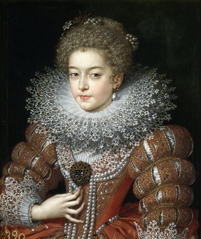 Ritratto della regina Elisabetta di Francia (1602-1644), regina consorte di Spagna da Frans II Pourbus