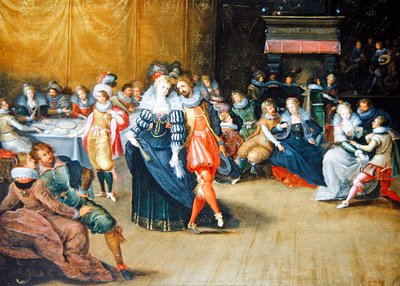 Una scena di banchetto da Frans II the Younger (attr. to) Francken