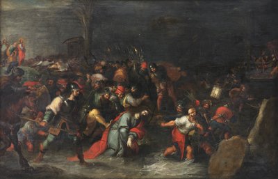 Cristo trascinato attraverso il torrente Cedron dopo il suo arresto da Frans II the Younger Francken