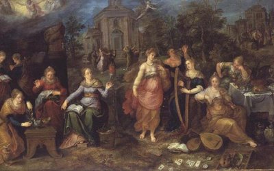 La parabola delle vergini sagge e stolte da Frans II the Younger Francken