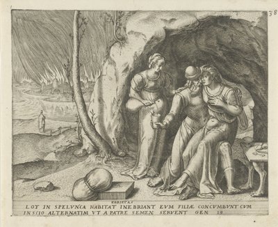 Lot e le sue figlie (Ebrietas) (Storia di Lot) da Frans Menton