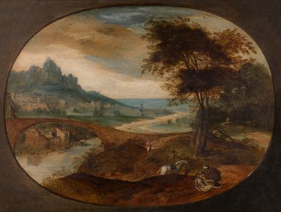 Paesaggio con il Buon Samaritano da Frans Mostaert