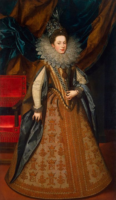 Ritratto di Margherita di Savoia, 1589-1655, Duchessa di Mantova e Monferrato, 1608 da Frans Pourbus the Younger