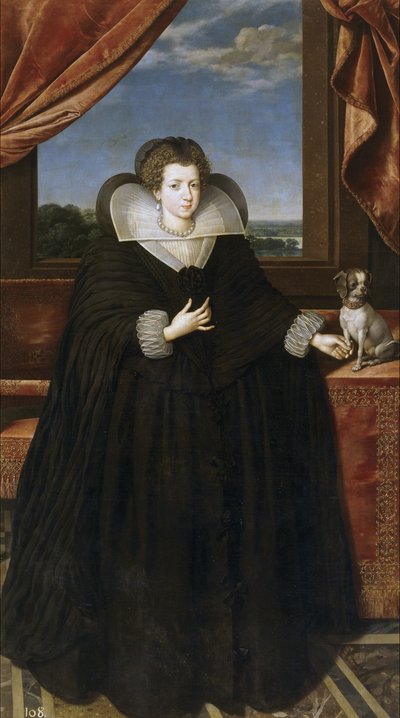 Ritratto della Regina Elisabetta di Francia 1602-1644, Regina consorte di Spagna da Frans Pourbus the Younger