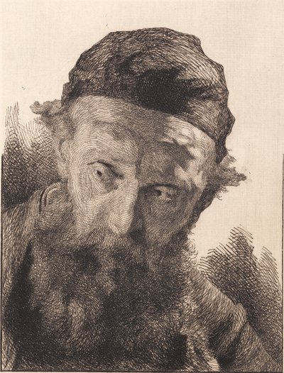 Vecchio barbuto con calotta nera da Frans Schwartz