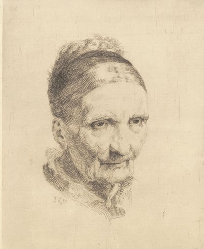 Testa di una vecchia signora, Madam Rasmussen da Frans Schwartz