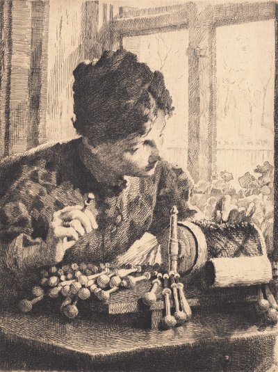 Merlettaia alla finestra da Frans Schwartz