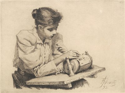 La merlettaia da Frans Schwartz