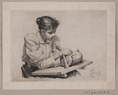 La merlettaia da Frans Schwartz