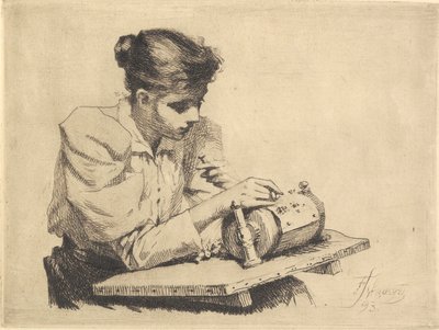 La merlettaia da Frans Schwartz