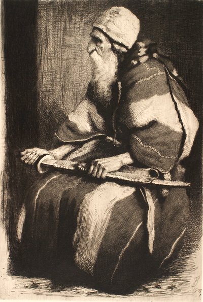 Figura di studio: Vecchio barbuto in abito orientale da Frans Schwartz