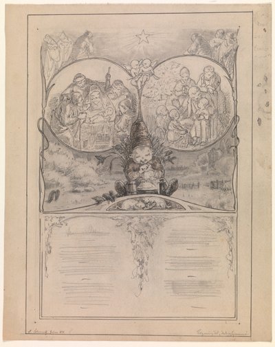 Bozza per illustrazione di "Fuori e dentro casa" da Frans Schwartz