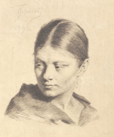 Giovane ragazza che guarda di lato da Frans Schwartz