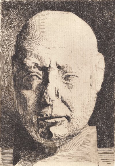 Testa egizia, da un calco in gesso da Frans Schwartz