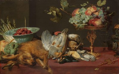 Natura morta con selvaggina morta, frutta e verdura da Frans Snijders