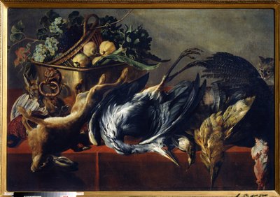 Natura morta con cassapanca in ebano da Frans Snyders