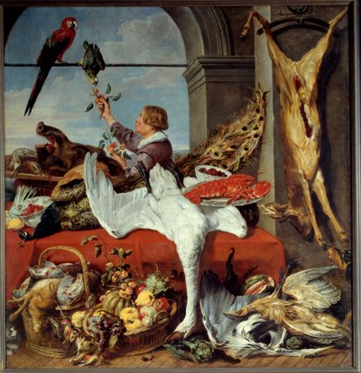 Interno di uffici Natura morta di selvaggina, verdure da Frans Snyders or Snijders