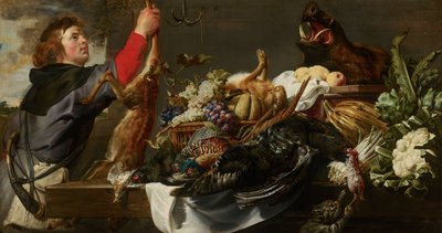 Natura morta con cacciatore da Frans Snyders or Snijders