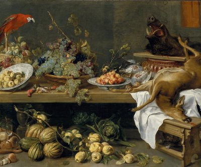 Natura morta con frutta, verdura e selvaggina morta da Frans Snyders or Snijders