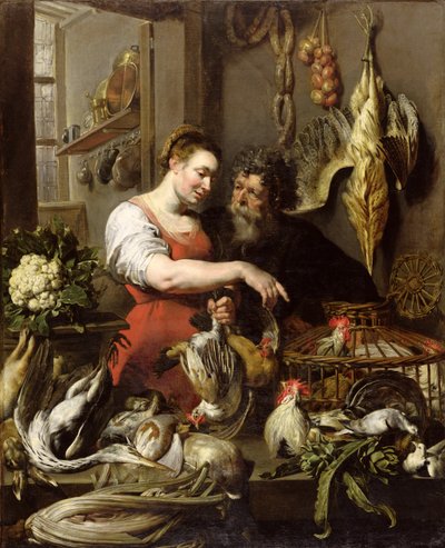 Il negozio del pollivendolo da Frans Snyders or Snijders