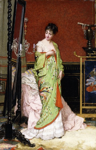 Il kimono verde, 1876 da Frans Verhas
