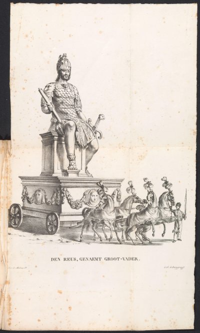 Gigante Nonno nella processione per San Rombout, 1825 da Frans Vervloet