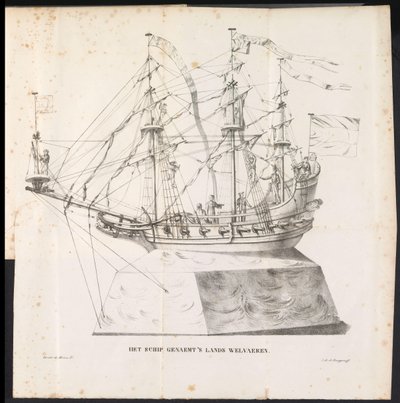 Nave come carro trionfale nella parata per San Rombout, 1825 da Frans Vervloet