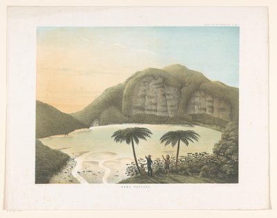Lago craterico Kawah Putih a Giava Occidentale da Frans Wilhelm Junghuhn