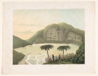 Lago craterico Kawah Putih a Giava Occidentale da Frans Wilhelm Junghuhn