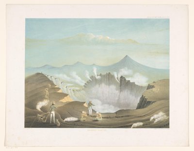 Vulcano Guntur a Giava Occidentale da Frans Wilhelm Junghuhn