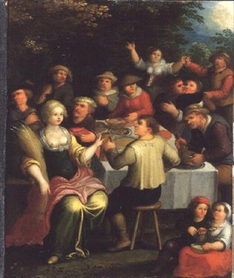 Una Festa del Raccolto da Frans the Elder (circle of) Francken