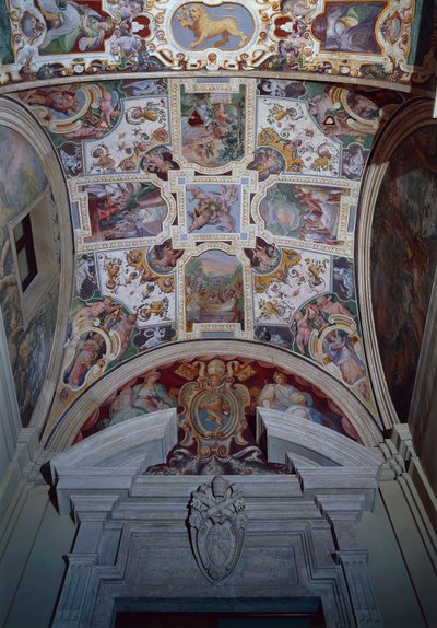 Soffitto a volta affrescato di una sala, Palazzo Laterano, Italia, Regione Lazio, Roma da Painter Darius