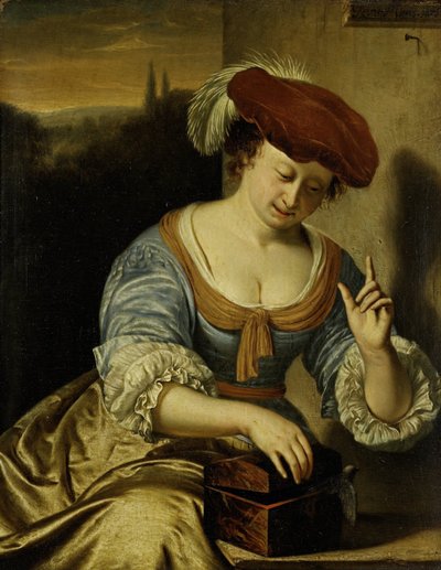 Uccello scappato: Allegoria della castità da Frans van Mieris (I)