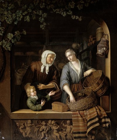 Il negozio del droghiere da Frans van Mieris (II)