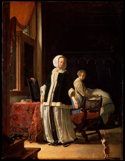 Mattina di una giovane donna, c1660 da Frans van Mieris