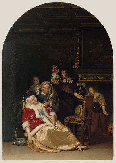 La visita del medico da Frans van Mieris the Elder