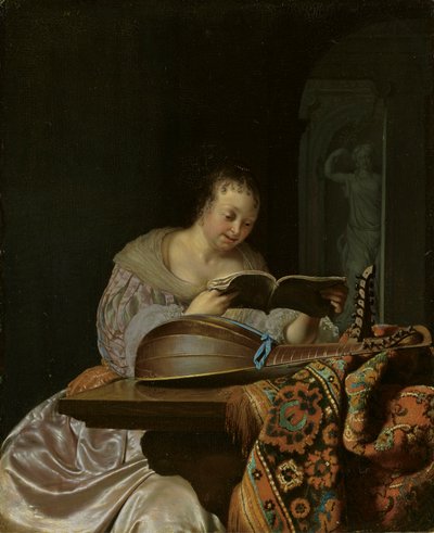Donna che canta da Frans van Mieris the Elder