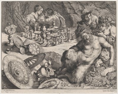 Bacco e Sileno ubriaco, 1640-60 da Frans van den Wyngaerde