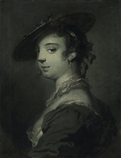 Ritratto di una giovane donna, busto da Frans van der Mijn