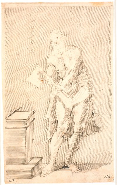 Uomo in piedi con ascia da boia da Frantz Cleyn