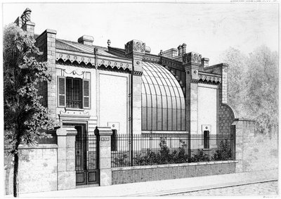 Studio del pittore, 57, boulevard Arago, Parigi. 1878 da Frantz Huguelin
