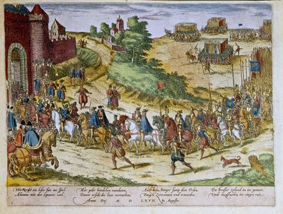 Entrata del Duca Ferdinando Alvare di Toledo o Fernando Alvarez de Toledo y Pimentel (1508-1582), 3° Duca di Alba de Tormes, a Bruxelles l