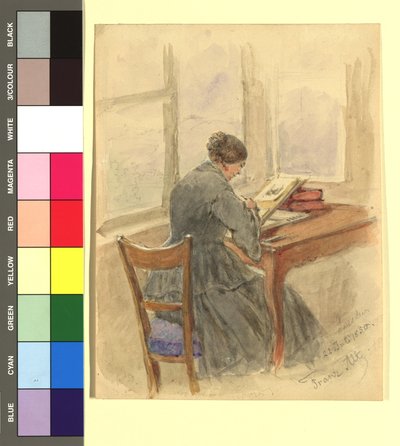 Emilie, baronessa Metzburg, mentre dipinge da Franz Alt