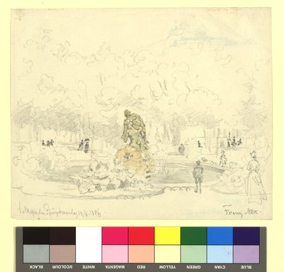 Volksgarten mit Tilgnerbrunnen (Faun und Nymphe) da Franz Alt