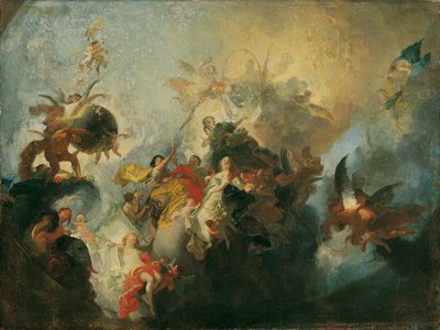 La provvidenza divina e le virtù da Franz Anton Maulbertsch