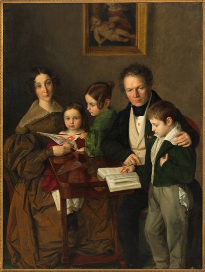 Il compositore Johann Baptist Gänsbacher e la sua famiglia, c.1838 da Franz Anton Stecher