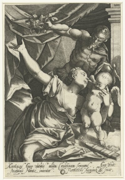 Venere e Amore con Pan da Franz Aspruck