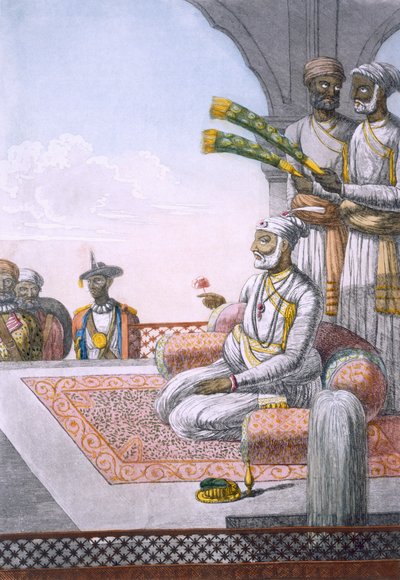 Un Rahjah con attendenti da Franz Balthazar Solvyns