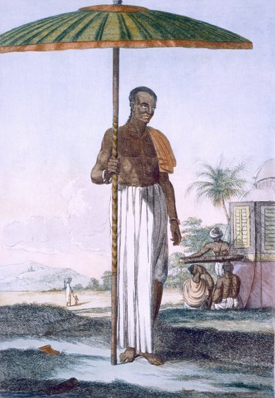 Portatore della casta Ouriah, pub. 1808-12 da Franz Balthazar Solvyns