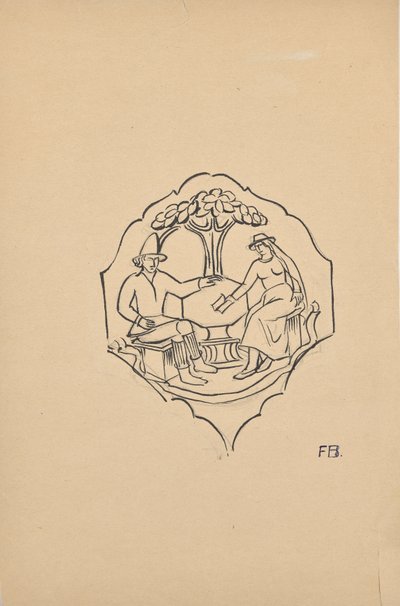Coppia di contadini (riempimento di un mobile?) da Franz Barwig d. Ä.